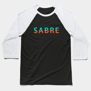 sabre sport typography T shirt fencing fence Baseball T-Shirt